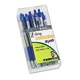 ZEBRA PEN CORP. Z-Grip Disposable Retractable Ballpoint Pens, Medium Point, Blue Ink, Sold As 1 Dozen (12 Pens), Part # 22220