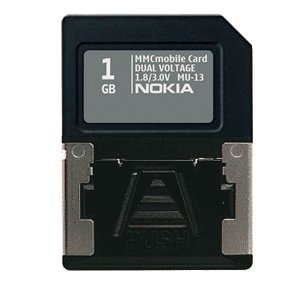 Nokia 1GB MMCmobile Flash Memory Card MU-13 Dual Voltage 1.8v / 2.0v - Bulk Package