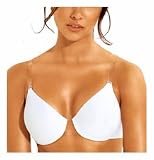 Lilyette Women's Invisible Solutions Full Support Underwire Bra with Clear Center and Straps #934