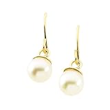 14K Yellow Gold 4 MM Pearl Children's Earrings