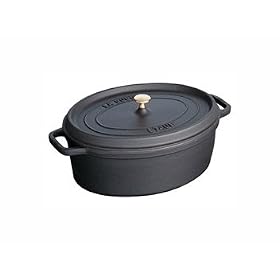 Staub 33CM/6.9L OVAL COCOTTE BLACK