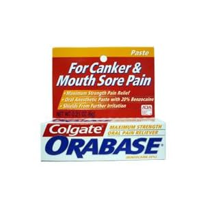 Colgate Orabase B Paste With Benzocaine for relief of Canker sores - 5 Gm by Colgate