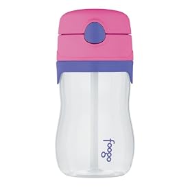 Thermos Foogo Phases Leak Proof Tritan Straw Bottle, 11 Ounce, Pink/Purple