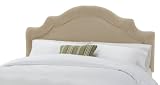 Skyline Furniture Fremont King Velvet-Upholstered Shirred Headboard, Buckwheat