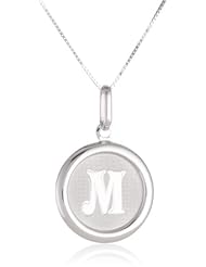 14k White Gold Initial Pendant Necklace, 18"
