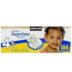 Kirkland Signature Supreme Diapers Size 4 186 count