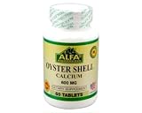 Alfa Vitamins Oyster Shell Calcium 600 mg 60 tabs Bone & Teeth Health