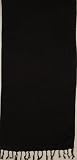 Black Solid 20 X 66 Half Sarong