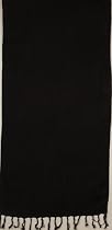 Half Sarong "Black Solid" 20" X 66"