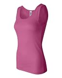 Bella Ladies 2x1 Rib Boybeater Tank Top. 4000 - Very Pink 4000 L