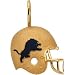 14K Yellow Gold Detroit Lions Helmet Pendant W/Enamel