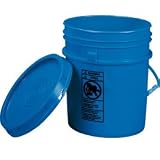 5-Gallon Plastic Pails - Yellow - Lot of 4