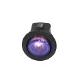 Phobya Wippschalter Rund - beleuchtet blau - 1-polig AN/AUS schw