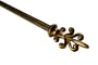 BCL Drapery Hardware 58FL86 86-Inch to 120-Inch Fleur-di-Lis Curtain Rod, Antique Gold