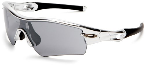 Oakley Men's Radar Path Metallic Iridium Asian Fit Sunglasses,Polished Aluminum Frame/Slate Lens,one size