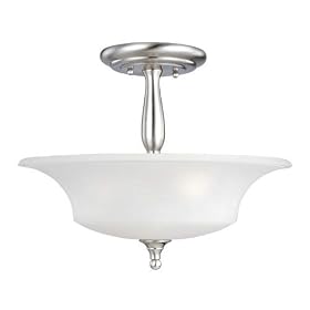 Thomas Lighting Winston Brushed Nickel Semi-Flush Ceiling Light from Thomas Lighting