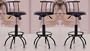 3 24" to 29" Adjustable Black Bar Stools Chairs