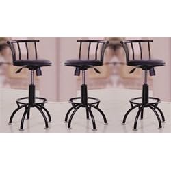 3 24 to 29 Adjustable Black Bar Stools Chairs by The Furniture Cove