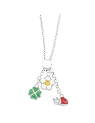 2jewels kids happy garden silver crew-neck With enamel pendant