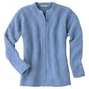 Ladies Chenille Zip Cardigan Sweater