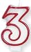 Numeral Candle 3