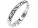 Jewelry : Sapphire Set in Engraved Wedding Band or Stacking Ring, 18k White Gold, Ring Size 5 (T.w 0.10)