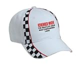 REMEMBER WHEN! THE BEATLE'S HAIR WAS CONSIDERED LONG Adult White Racing Checker Hat / Cap