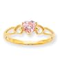 10k Genuine Pink Tourmaline Birthstone Ring - Size 6 - JewelryWeb
