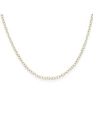 MadiK® Childrens 14k Yellow gold Polished Link Cable Chain for Pendant 15"
