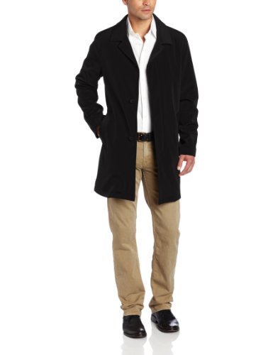 Kenneth Cole Men's Single Breasted Car Coat with Center Vent and Zip Out Warmer