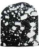 Outer Rebel Fashion Beanie- Black with Splatter Print