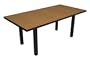 Polywood Euro All-Weather Rectangle Dining Table, Black with Plastique Slats