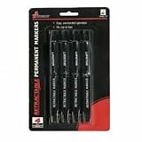 Retractable Permanent Marker, Chisel Tip, 4/PK, Black (NSN5550297)