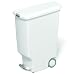 Simplehuman CW1321 Slim Plastic Step-On 10-1/2-Gallon Waste Can, White