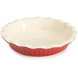 Good Cook 9 Inch Ceramic Pie Plate, Red