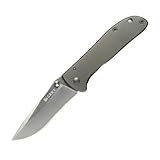 Columbia River Knife and Tool 6450S Drifter Stainless Handle Knife with 3-Inch Razor Edge Blade