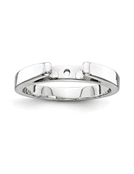 14k White Gold Peg Set Solitaire Ring Semi-Mounting, No Center Stone Included