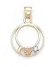 14k Tricolor Sun Moon Star Pendant