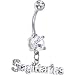 Crystalline Gem SAGITTARIUS Dangle Belly Ring