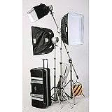 JTL 931513 TL-2250 Everlight Boom Kit with 2 Everlights, 1 Everlight Head, 3 750w Bulbs, Stands, Boom Kit, Soft Boxes & Cases