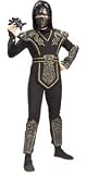 Golden Dragon Warrior Ninja Child Halloween Costume Size 4-6 Small