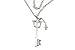 Kingdom Hearts Keyblade Silver Necklace