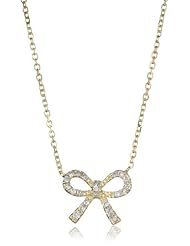KC Designs "Trinkets" 14k Yellow Gold and Diamond Baby Bow Pendant Necklace Chain, 16"