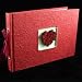 Kitchen & Housewares : Personalised Handmade Paper Burgundy Rose Heart Wedding Guest Books - Free UK Delivery!