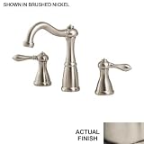 Price Pfister 049M0BK Marielle Double-Handle Widespread Lavatory Faucet with Pop-Up, Brushed Nickel