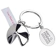 Silver Fortune Cookie Keychain