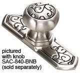 Schaub & Company Brushed Nickel Black Backplate