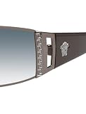 VERSACE EYEWEAR - VERSACE 2021 100/111 GUNMETAL/GRAY GRADIENT METAL SUNGLASSES