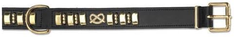 Ancol Bull Terrier Dog Collar Hame Motif Black 1.25X26"