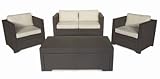 Riviera Outdoor Lounge Set Brown Resin Weave (Acamp) by Norfolk Leisure
